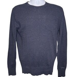 Woolrich Mens Dark Gray Crew Neck Cotton Sweater Size XS Base Layer Fitted